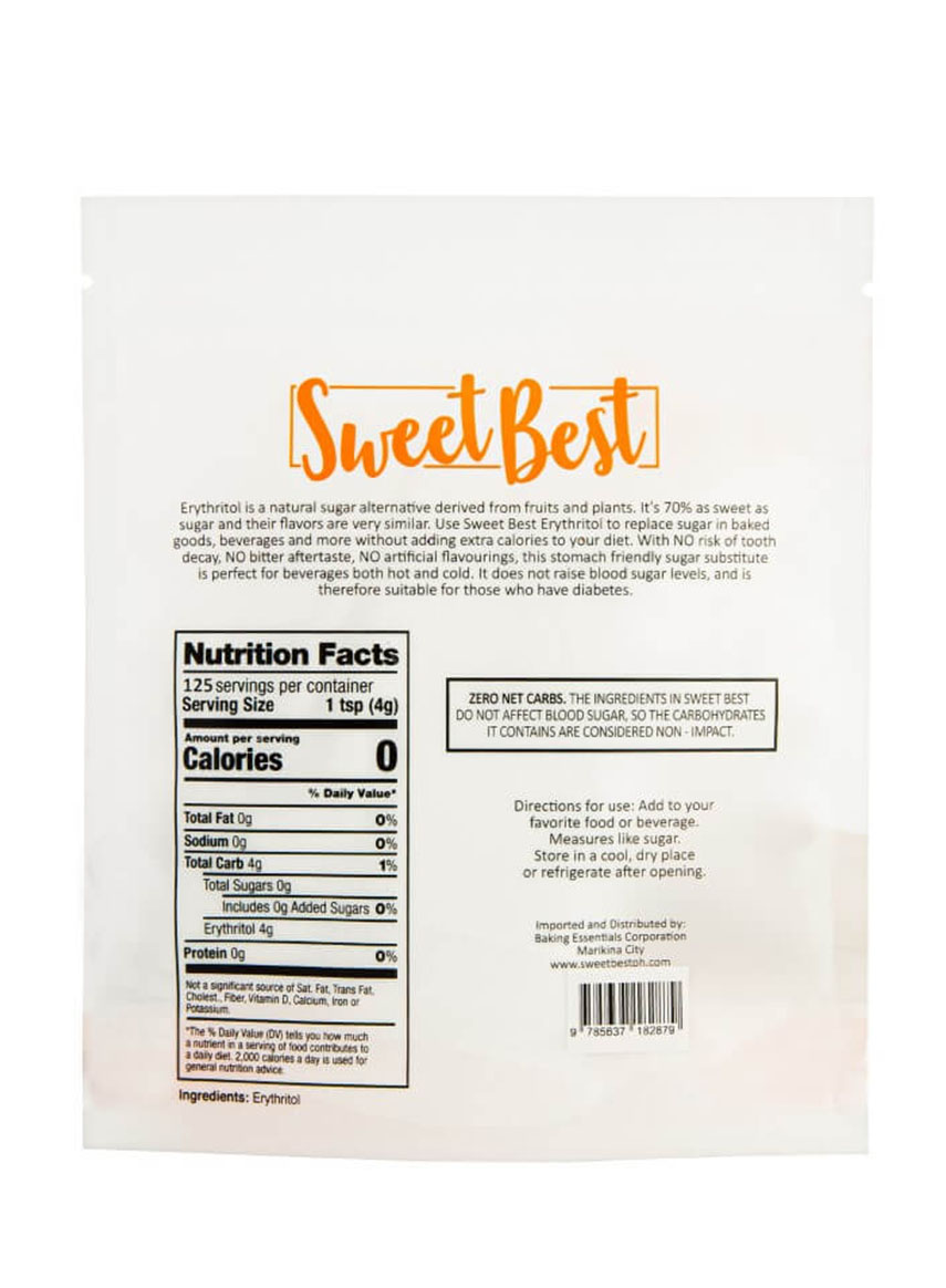Sweet Best Erythritol Front View - Natural Sweetener Philippines