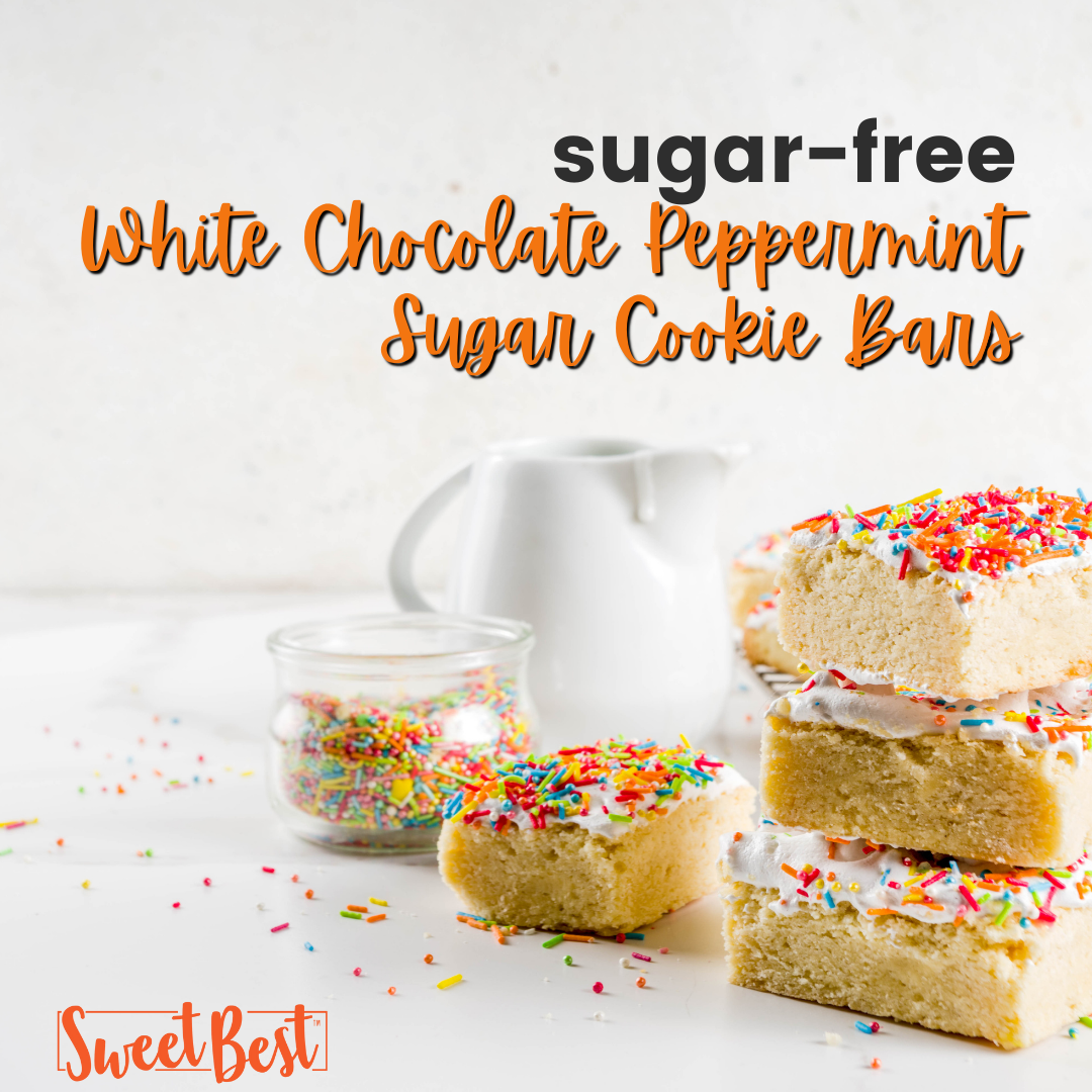 Sugarfree White Chocolate Peppermint Sugar Cookie Bars